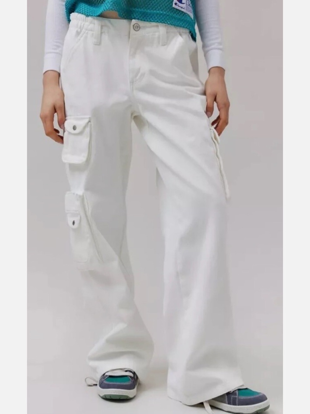 White cargo jeans bdg